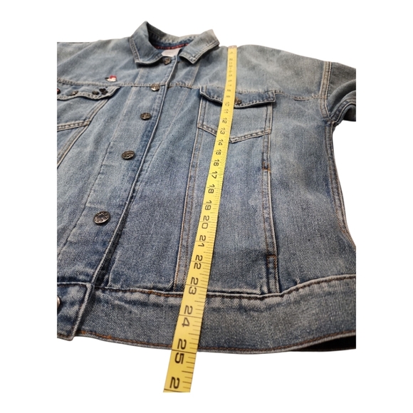 DISNEY Member Of The Minnie Mouse Club Denim Jacket Women Large Faded Embroider - Picture 6 of 12